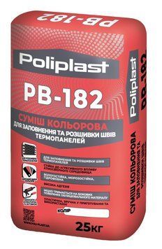 Фуга POLIPLAST PB-182 для термопанелей &mdash; Світлі відтінки, 25 кг &mdash; Білий PB-182 фото